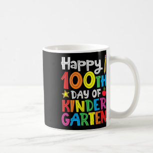 Happy 100th Day Of Kindergarten Teacher Or Student Coffee Mug