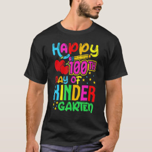 Happy 100th Day Of Kindergarten Teacher Student 4 T-Shirt