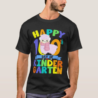 Happy 100th day of kindergarten Teacher Student Ll T-Shirt