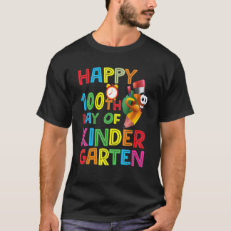 Happy 100th Day of Kindergarten Teachers or Studen T-Shirt