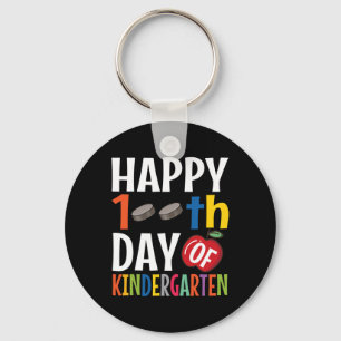 Happy 100th Day Of Pre Kindergarten School Teache Key Ring