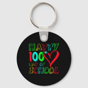 Happy 100th Day Of School 100 Days Cute Students B Key Ring