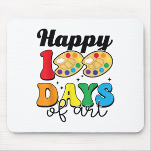Happy 100th Day Of School 100 Days Of Art Teachers Mouse Pad