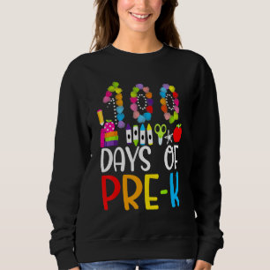 Happy 100th day of School  100 days of Preschool T Sweatshirt