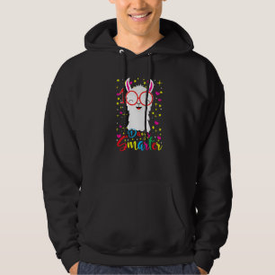 Happy 100th Day of School 100 Days Smarter Llama G Hoodie