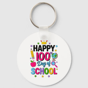 Happy 100th Day Of School 100 Days Smarter Teacher Key Ring