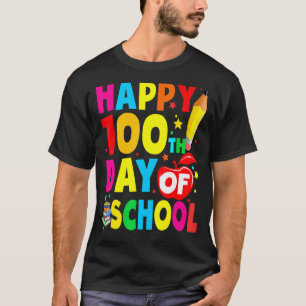 Happy 100th Day Of School 100 Days Teacher Kids Bo T-Shirt