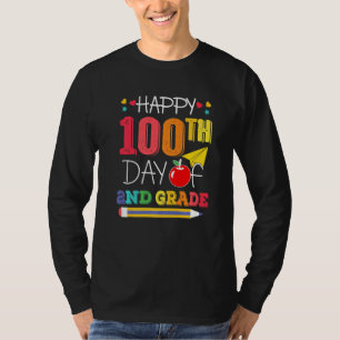 Happy 100th Day Of School 2nd Grade Teacher 100 D T-Shirt