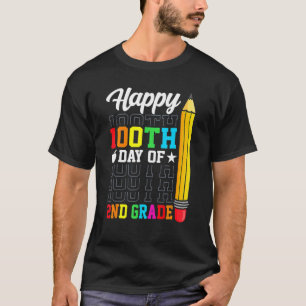Happy 100th Day of School 2nd Grade Teachers Girl  T-Shirt