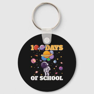Happy 100th Day Of School Astronaut Space Planets Key Ring