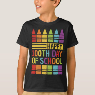 Happy 100th Day Of School Boys Girls Kids 100 Days T-Shirt