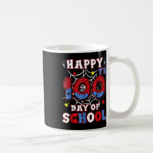Happy 100th Day Of School Boys Girls Kids Spider 1 Coffee Mug