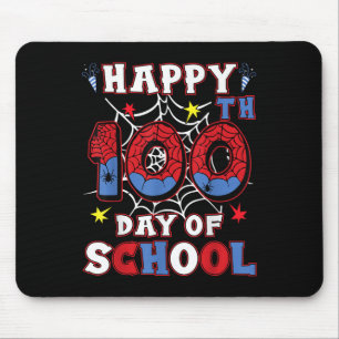 Happy 100th Day Of School Boys Girls Kids Spider 1 Mouse Pad