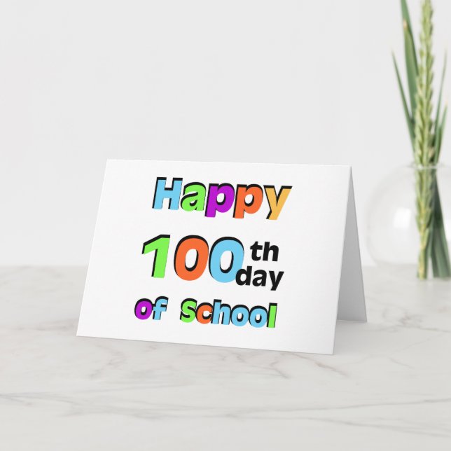 Happy 100th Day of School Card (Front)