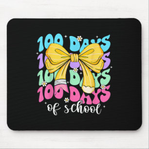 Happy 100th Day Of School Coquette Bow 100 Days Sm Mouse Pad
