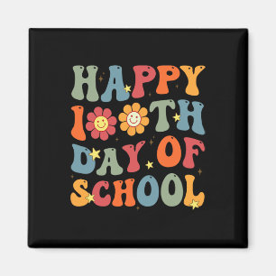 Happy 100th Day Of School Cute Students Kids Teach Magnet