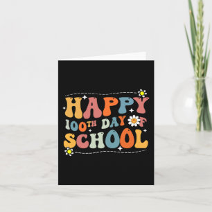 Happy 100th Day Of School Cute Students Teachers 1 Card