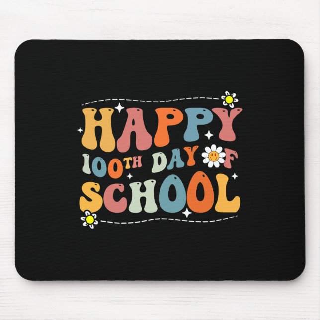 Happy 100th Day Of School Cute Students Teachers 1 Mouse Pad (Front)
