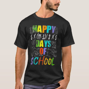Happy 100th Day Of School Equations Math Teacher 1 T-Shirt