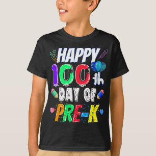Happy 100th day of School Gift 100 days of Pre-K T-Shirt