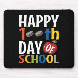 Happy 100th Day Of School Hockey Teacher Student Mouse Pad
