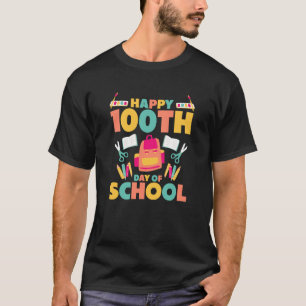 happy 100th day of school kids student teacher  2 T-Shirt