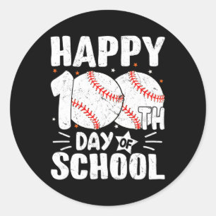 Happy 100th Day Of School Kids Teacher Classic Round Sticker