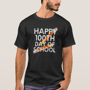 Happy 100th Day Of School Pencil Preschool Student T-Shirt