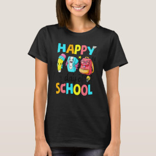 Happy 100th Day Of School Pencil School Bag Kids B T-Shirt