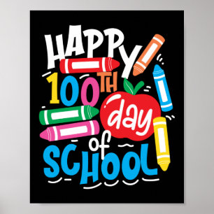 Happy 100th Day Of School Poster