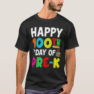 Happy 100th Day Of School Pre K Funny Teacher Stud T-Shirt