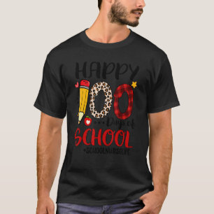 Happy 100th Day Of School Red Plaid Pencil School  T-Shirt