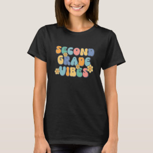 Happy 100th Day Of School Second Grade Vibes Back  T-Shirt