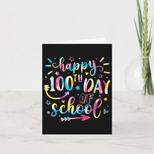 Happy 100th Day Of School Shirt For Teacher Studen Card