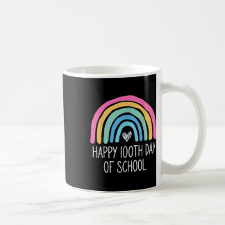 Happy 100th Day Of School Student 100 Days Rainbow Coffee Mug