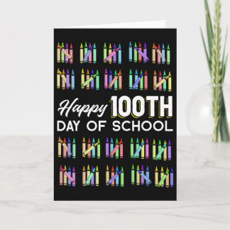 Happy 100th Day Of School Student Gift 100 Days Of Card