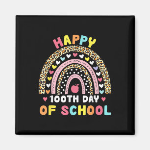 Happy 100th Day Of School Student Kids 100 Days Ra Magnet