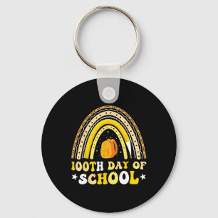 Happy 100th Day of School Students Kids Teachers 1 Key Ring