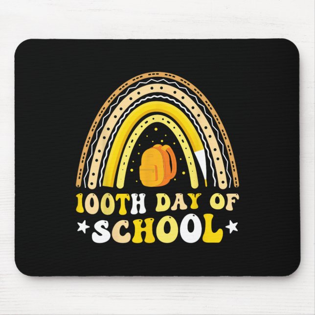 Happy 100th Day of School Students Kids Teachers 1 Mouse Pad (Front)