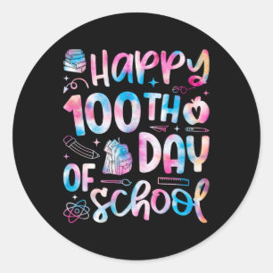Happy 100th Day Of School Teacher 100 Days Of Scho Classic Round Sticker