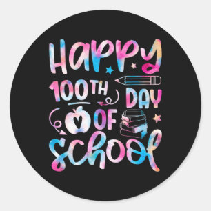 Happy 100th Day Of School Teacher 100 Days Of Scho Classic Round Sticker