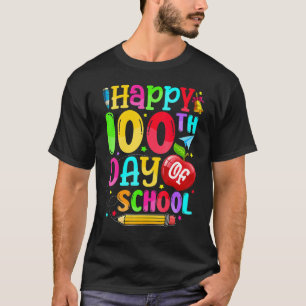 Happy 100th Day Of School Teacher Boy Girl 100 Day T-Shirt