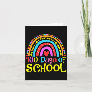Happy 100th Day Of School Teacher Kids 100 Days Ra Card