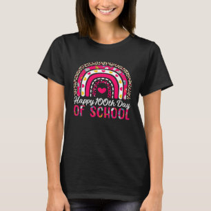 Happy 100th Day Of School Teacher Kids 100 Days Ra T-Shirt
