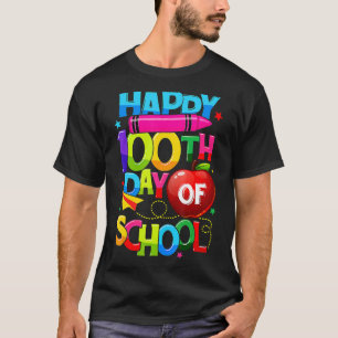 Happy 100th Day Of School Teacher Kids 100 Days Sm T-Shirt