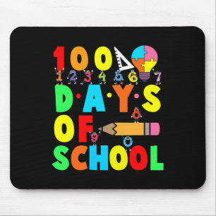 Happy 100th Day Of School Teacher Kids Child Happy Mouse Pad