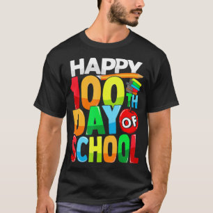 Happy 100th Day of School Teacher Kids Child Happy T-Shirt