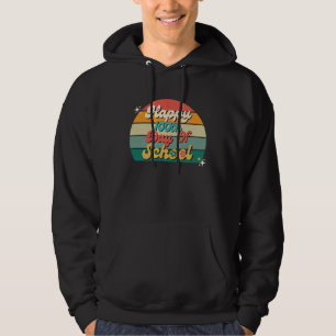 Happy 100th Day Of School Teacher Kids Retro Groov Hoodie