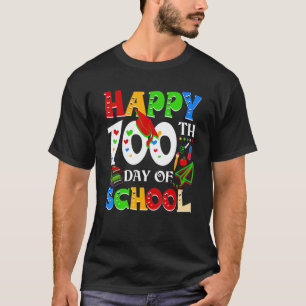 Happy 100th Day Of School Teacher Rainbow 100 Days T-Shirt