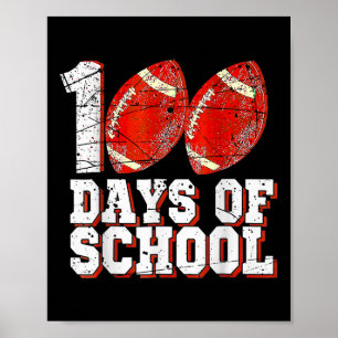 Happy 100th Day Of School Teacher Student 100 Days Poster